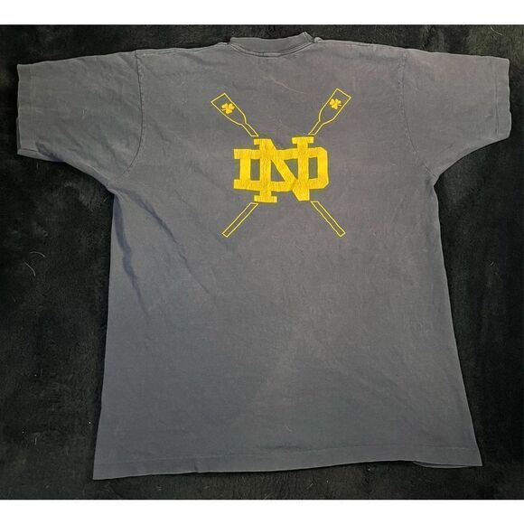 Vintage 90s University Of Notre Dame Single Stitch Tee Sz XL B8 - Picture 2 of 7